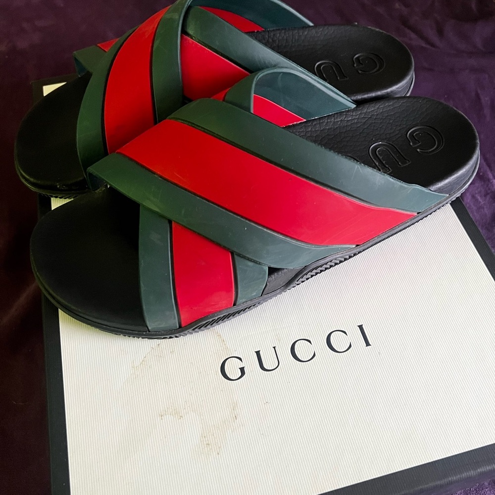 Gucci Black Slide Sandals